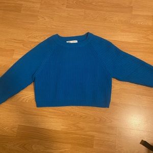 Zara Cropped Knit Sweater - Size M